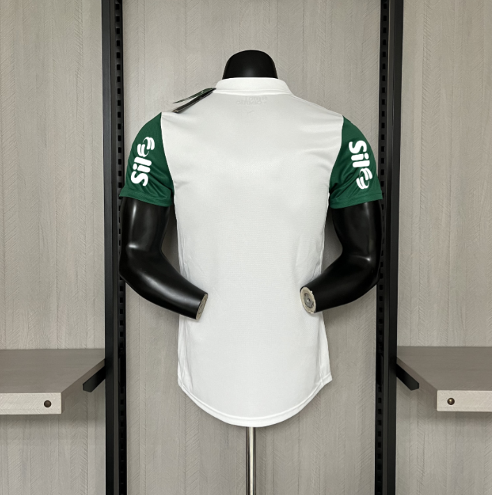 Jersey Palmeiras 25/26 player away white green polo with sils sleeves