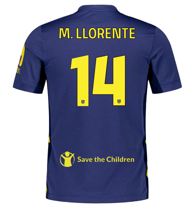 Jersey Atletico de Madrid 25/26 Away  #14 M. LLORENTE